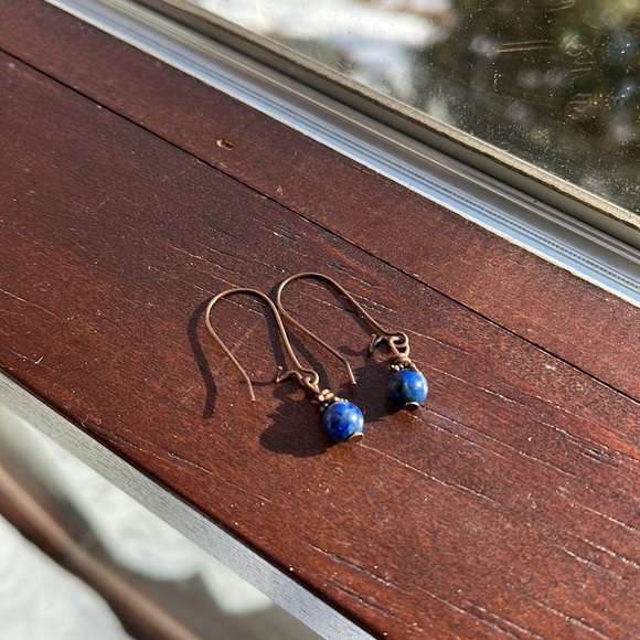 Lapis lazuli earrings - Picture 3 of 4